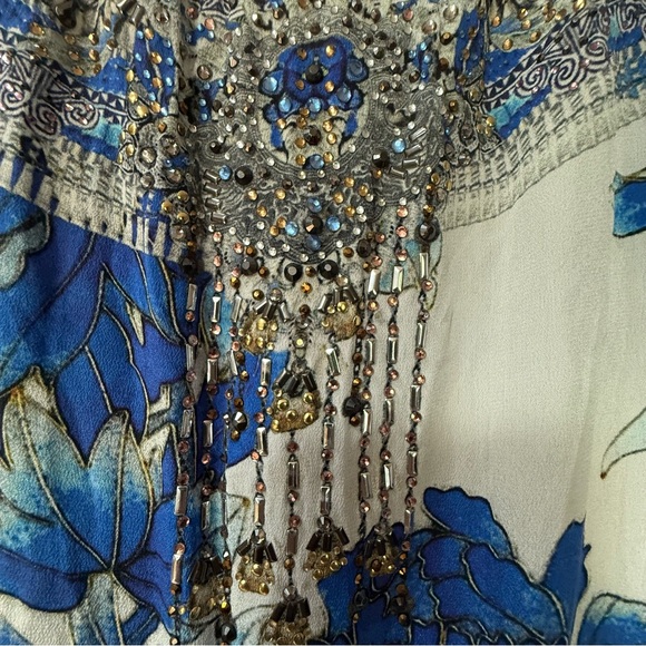 Camilla Blue and White Floral Blouse - Picture 8 of 9